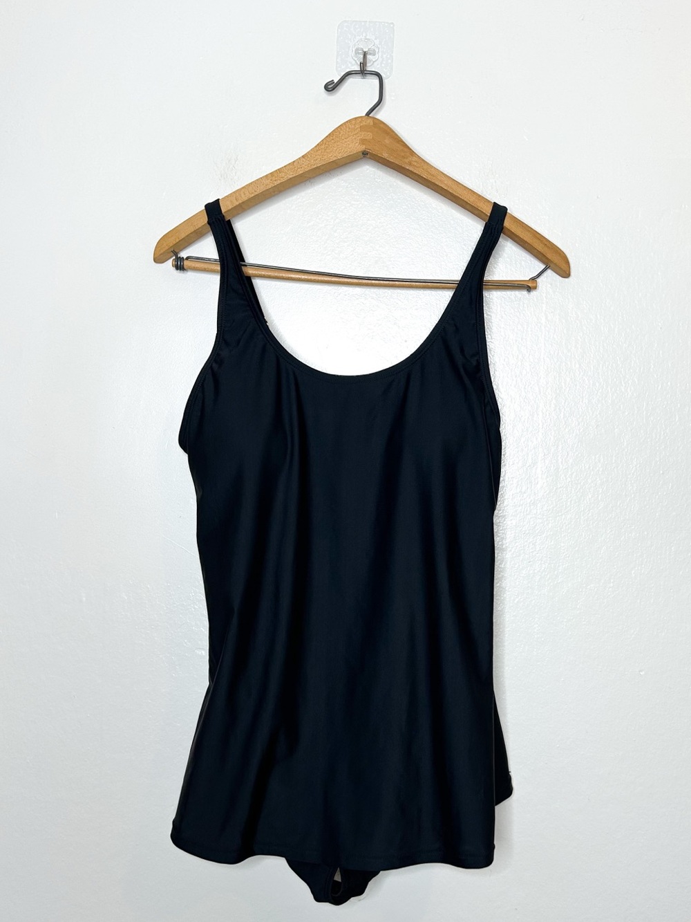 Beach Party Swimwear Womens One Piece Modest Swimsuit Dress Black 14
